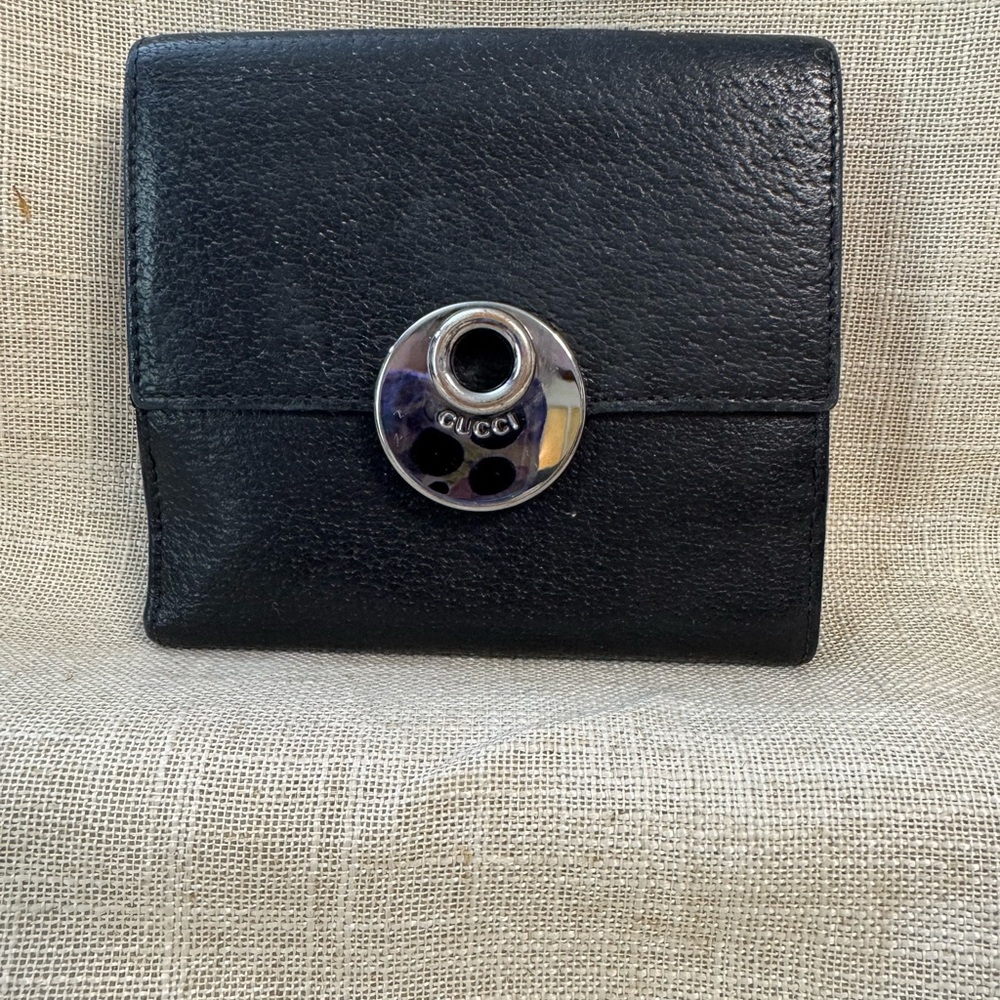 Unavailablegucci Eclipse Black Leather Wallet - image 1